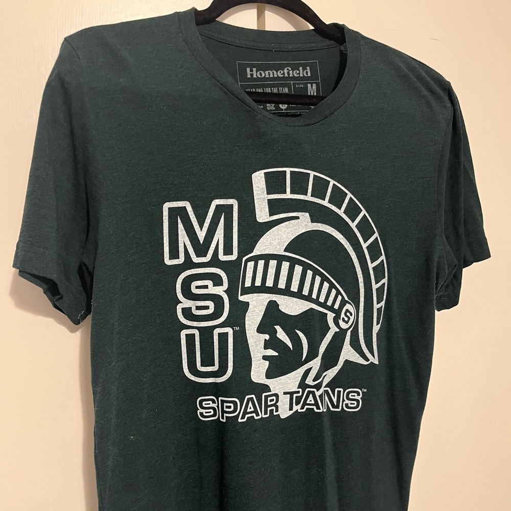 Green, Homefield Michigan State University t-shirt